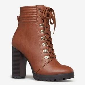 Shoe Dazzle Brown Ankle Boots